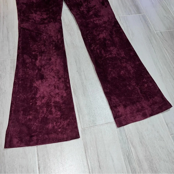 Blank NYC Roasted Eggplant High Waist Faux Suede Boot Cut Flare Pants, Size 30 - Picture 5 of 10